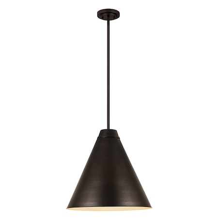 Z-Lite Eaton 1 Light Pendant, Bronze Plate & Bronze Plate 6011P24-BP